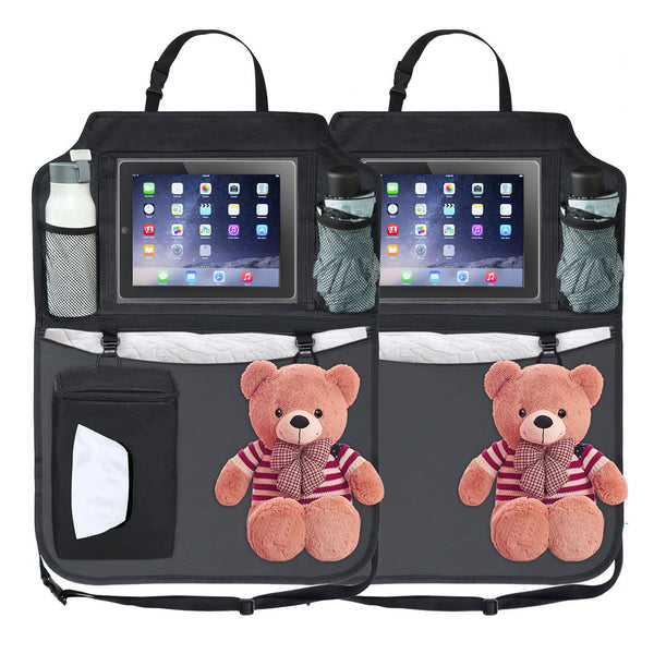 2x Back Seat Car Boot Organiser Multi-Pocket Cargo with Tissue Box Car - TradeNRG UK - 2x Back Seat Car Boot Organiser Multi-Pocket Cargo with Tissue Box Car - TradeNRG UK